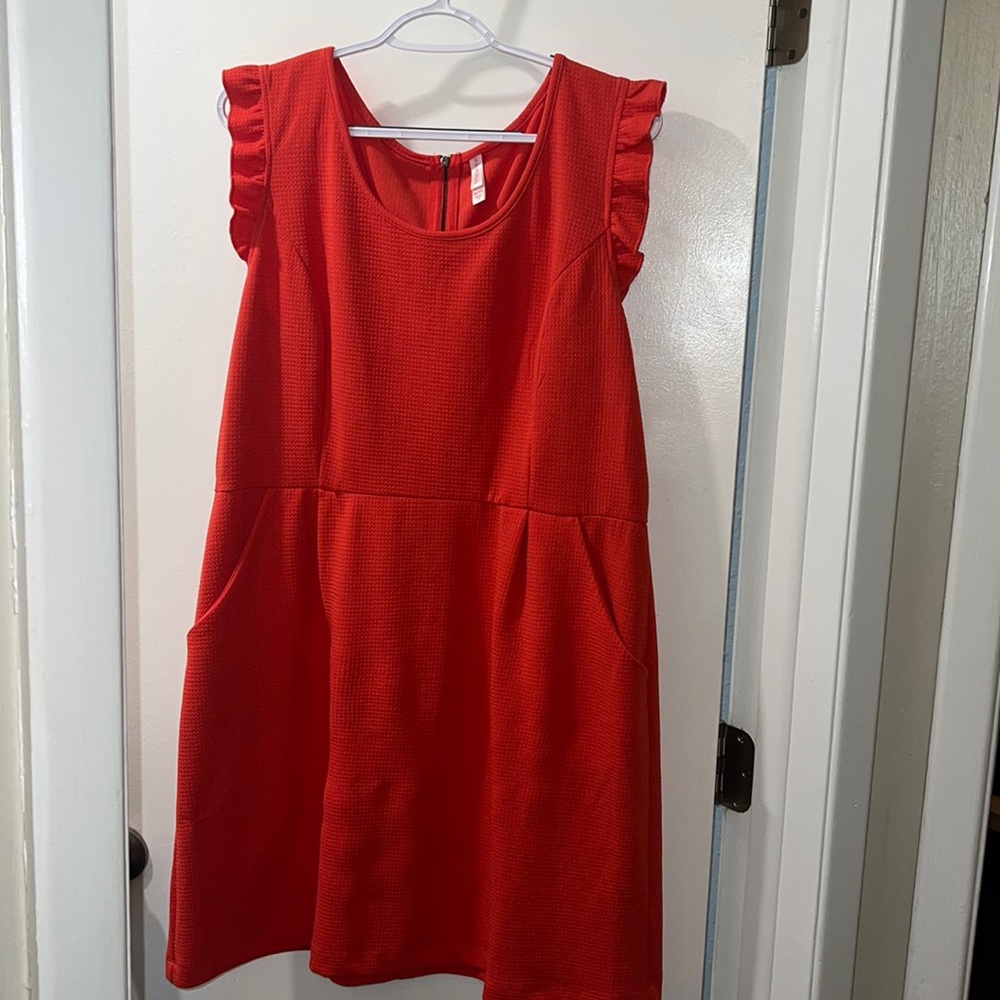 Super cute bright coral stretchy dress from Target